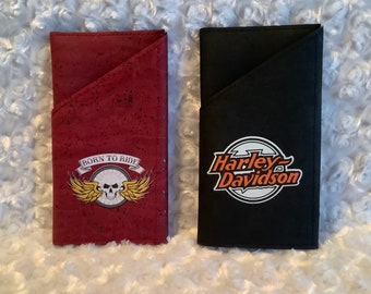 Motorcycle Cork Cell Phone Wrap Wallet