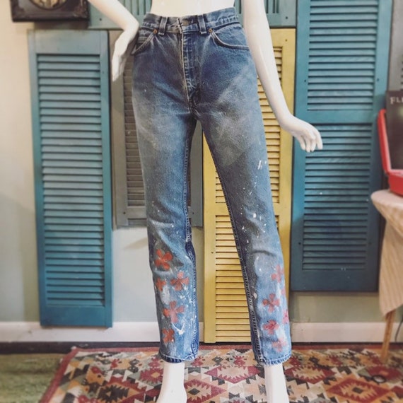 size 8 womens jeans in inches