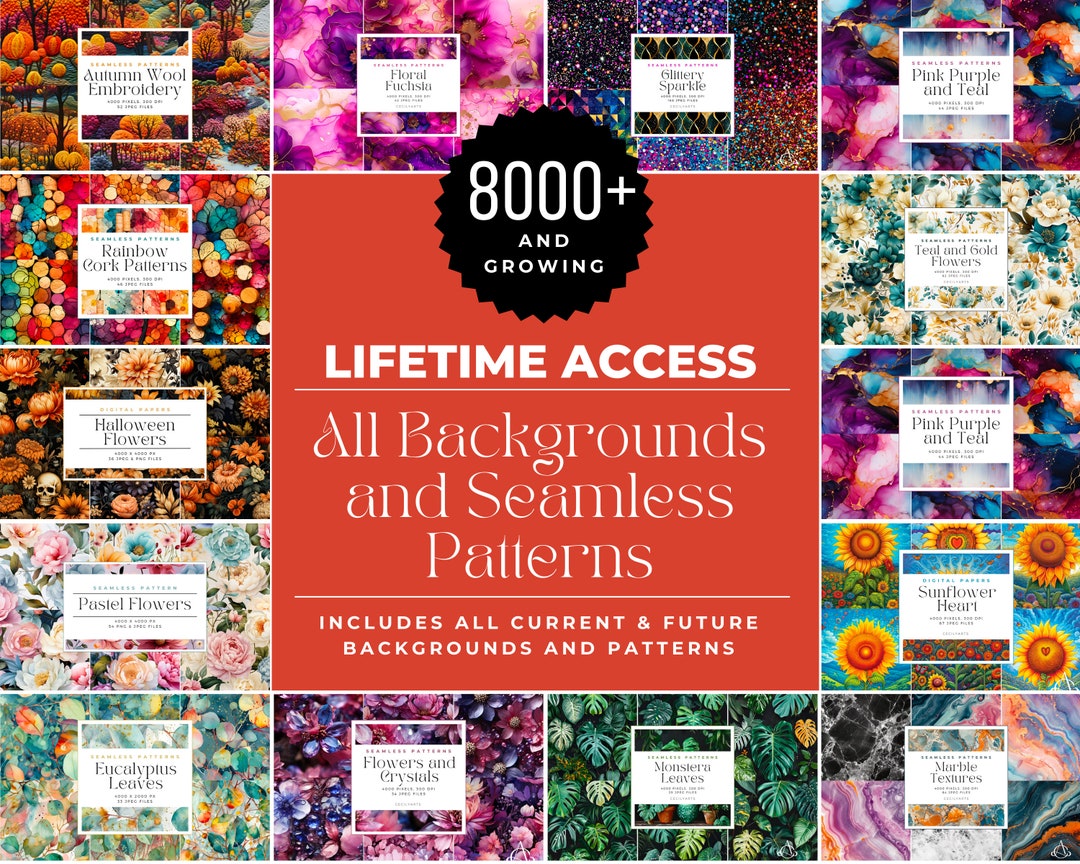 LIFETIME Entire Background and Patterns Access! All Past and Future ...