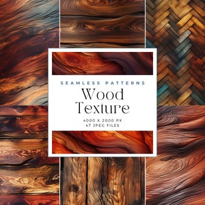 Wood Grain Textures digital paper, Seamless Pattern, Rustic Wooden Pattern, Sublimation, Journaling, Seamless Pattern Tiles