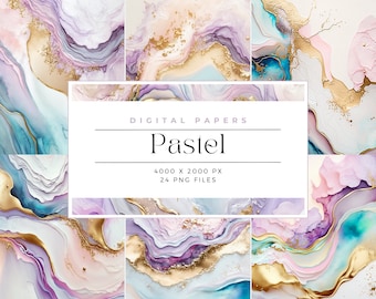 Pastel Abstract Backgrounds, alcohol ink art, abstract background, invitation paper, pastel colors, Commercial Use, Digital paper