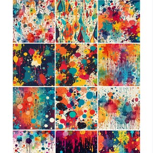 Rainbow Splash Patterns, Seamless Rainbow Splash Patterns, Splash ...
