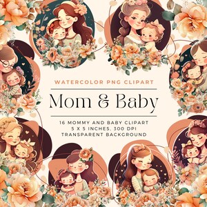 Mother’s Day clipart, mother-daughter clipart, Mother and Daughter Watercolor Clipart, Elements, Commercial Use, Digital clipart PNG