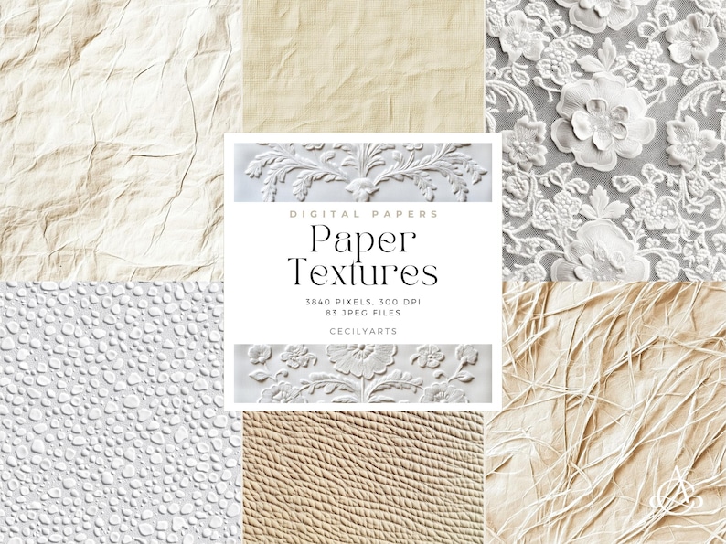 Paper Textures Backgrounds, Neutral Beige Texture Digital Paper, Soft ...
