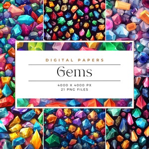 Watercolor Gems Background, Watercolor Crystals Background, Commercial Use Sea SunsetCommercial Use, Digital paper