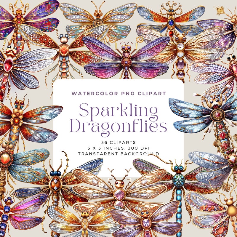 Dragonfly Clipart - Etsy