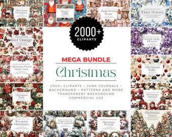 Mega Bundle Christmas Graphics Bundle, discount cliparts, digital scrapbooking , Elements, Bundle, Commercial Use, Digital clipart PNG