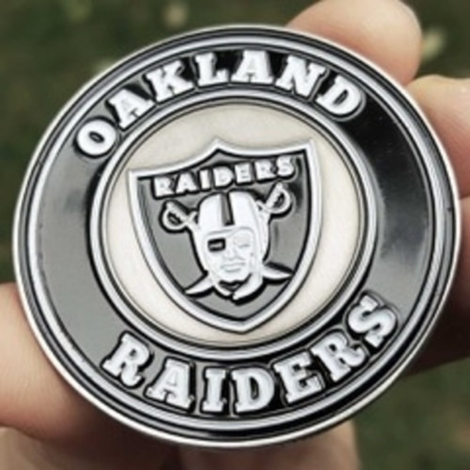 PREMIUM NFL Oakland Raiders Poker Card Chip Protector Golf Etsy