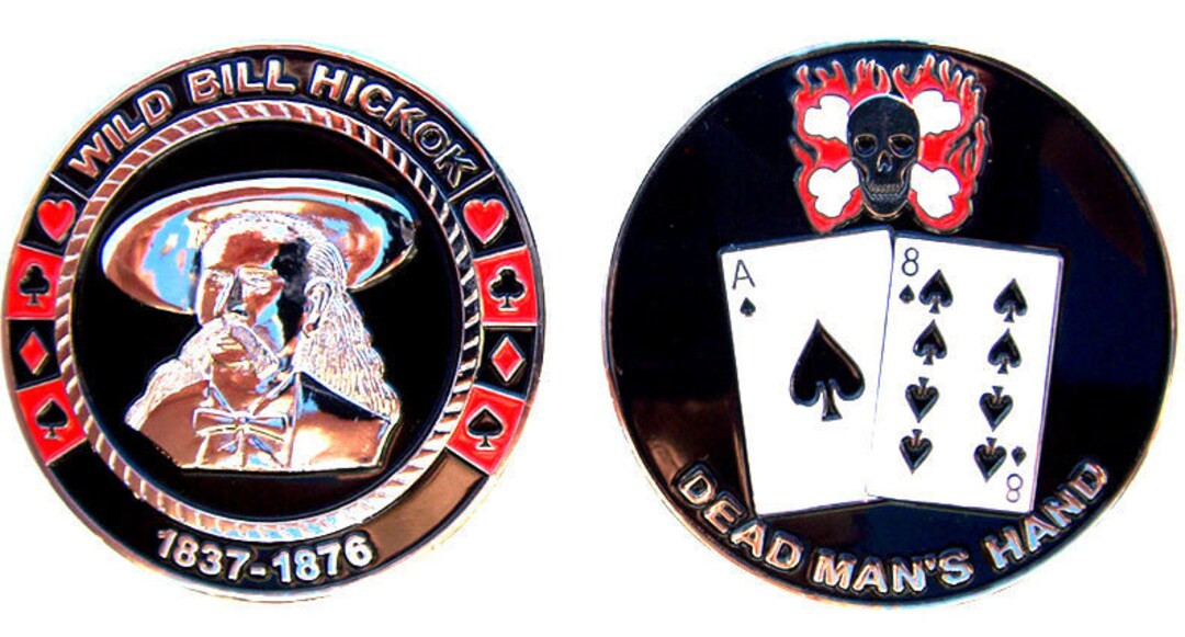 Wild Bill Hickok Dead Man's Hand Ace 8 Heavy Poker Card Guard Hand ...