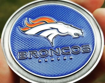 PREMIUM NFL Denver Broncos Poker Card Chip Protector Golf Marker Collector Coin