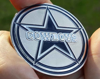 PREMIUM NFL Dallas Cowboys Poker Card Chip Protector Golf Marker Collector Coin