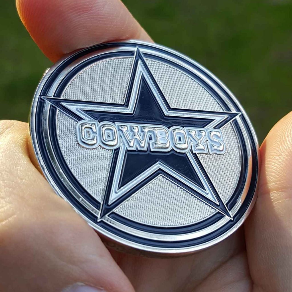PREMIUM NFL Dallas Cowboys Poker Card Chip Protector Golf Marker