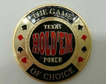 Game of choice HOLD EM poker card guard hand protector new Poker Chip