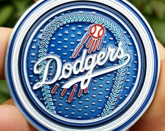 PREMIUM MLB Los Angeles LA Dodgers Poker Card Chip Protector Golf Marker Collector Coin