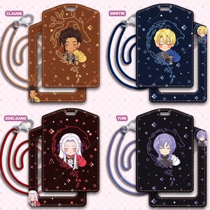 Porta badge FE3H + cordino regolabile gratuito (Dimitri, Edelgard, Claude, Yuri)