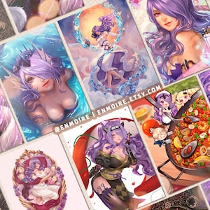 Mini impressions scintillantes Camilla Fire Emblem Fates (format A6 proche de la carte postale)