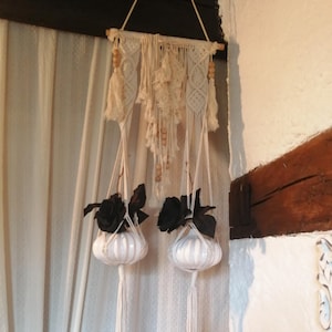 Duo de macramés "Rosa Négra"