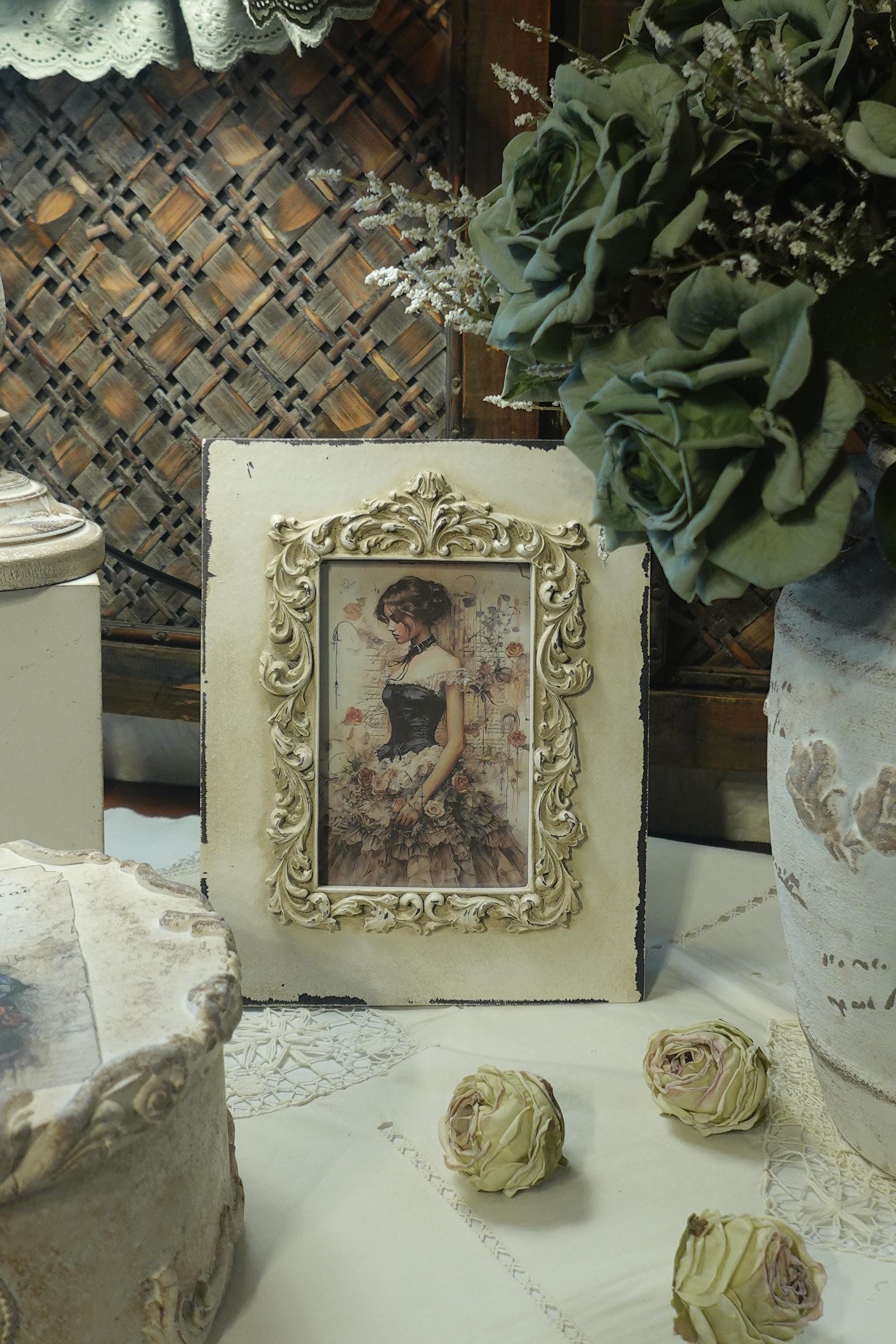 Cadre Photo élégant 13x18 Cm En Métal Et Vitre En Verre Avec Passe