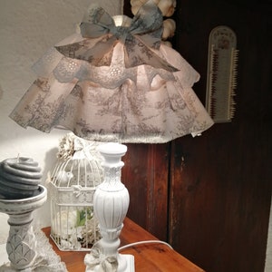 Linen and embroidery lampshade petticoat Pastoral Collection image 3