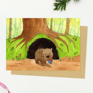 Wombat Gift Card | Mothers Day Card | Fathers Day Card | Birthday Card | Australian Animals