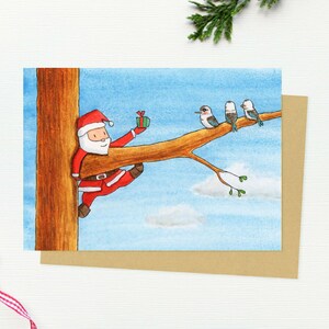 Australian Animals Christmas Card, Kookaburra Christmas Card, Australian Bird Christmas Card