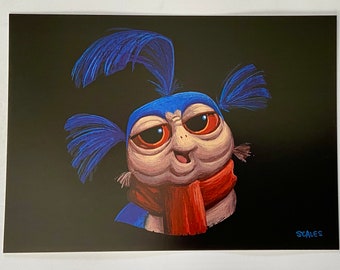 Labyrinth Worm portrait  5x7 print