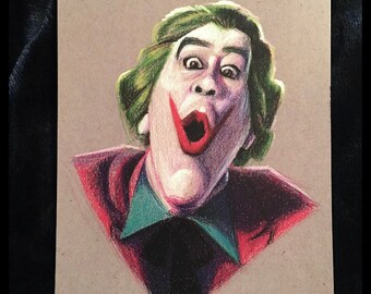 Cesar Romero Joker Caricature 5x7 print