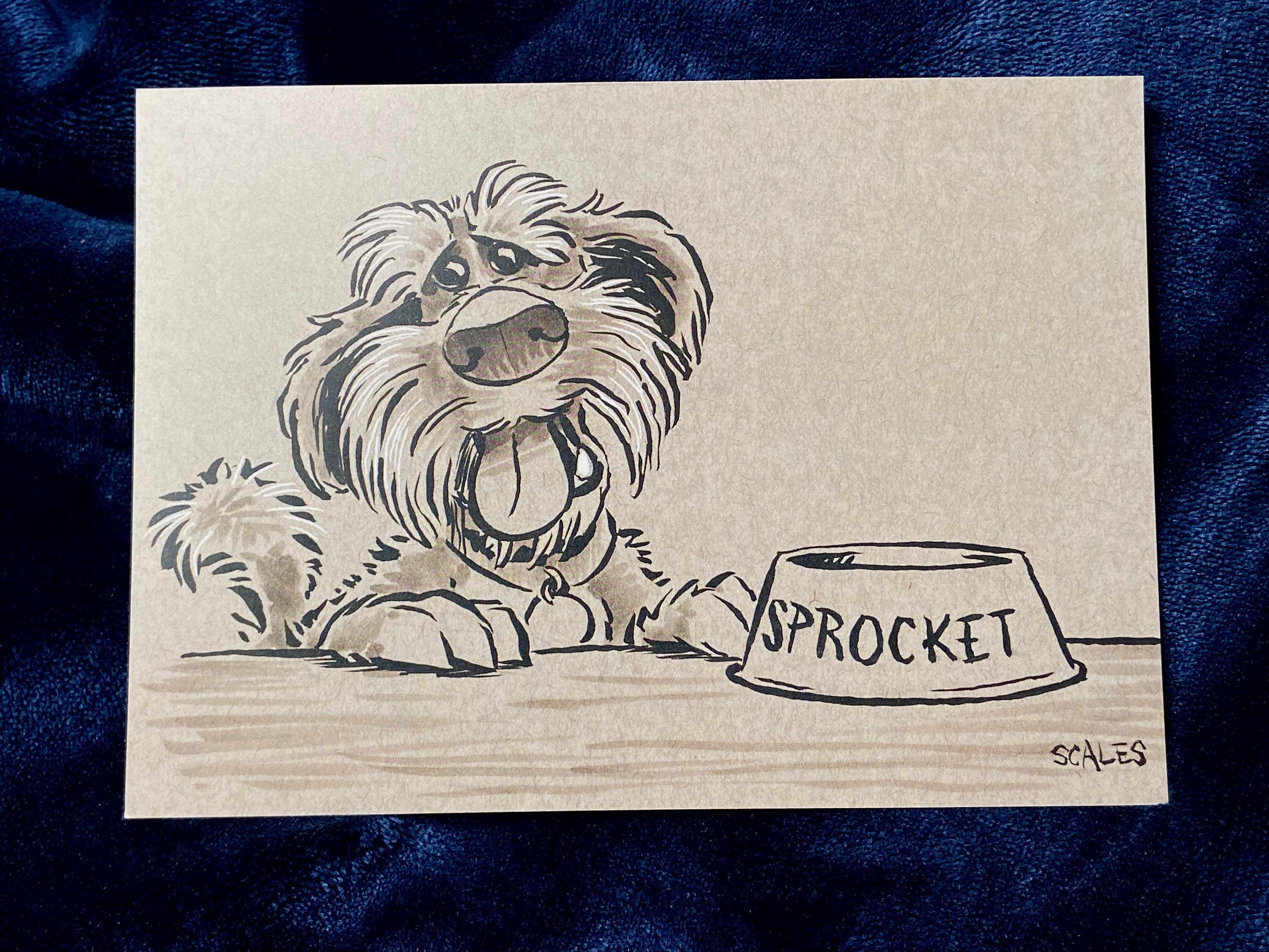 Fraggle Rock Sprocket the Dog Caricature Print 5x7 Etsy UK