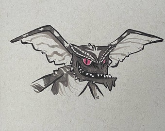 Gremlin one of a kind ink drawing