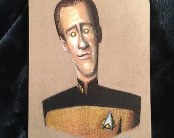 CLEARANCE- Brent Spiner as Data Caricature 5x7 print