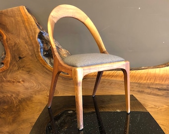 Noix X Walnut Chair, Chaise en bois, Chaise de salle à manger
