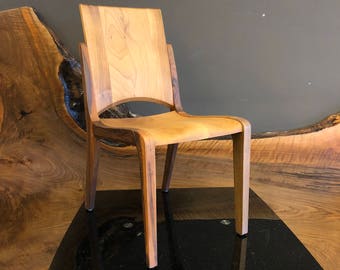 Chaise en bois Impala X, chaise en noyer, chaise de salle à manger