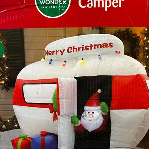 winter Wonderland foot inflatable Merry Christmas Santa Camper for  outdoor