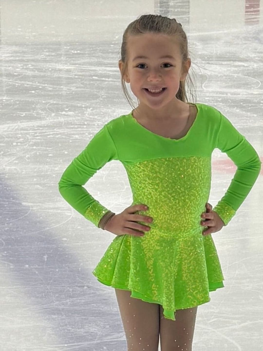 Neon Green Ice Skating Dress - Etsy