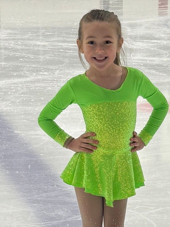 Neon Green Ice Skating Dress - Etsy