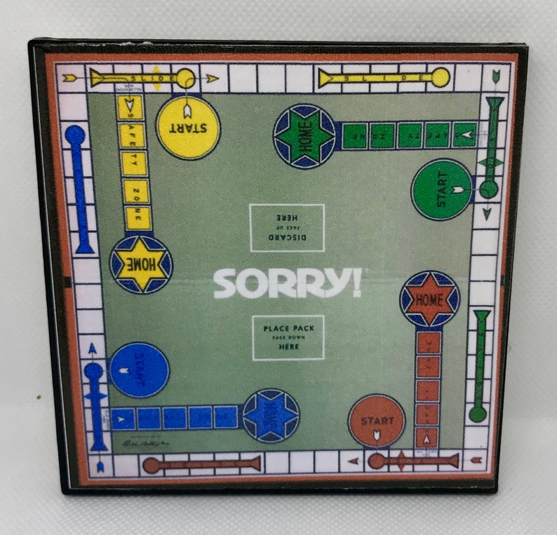 Tile Coasters Board Games Etsy