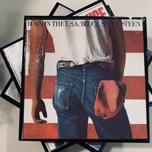Handmade Bruce Springsteen Tile Drink Coasters, Bruce Springsteen, Music Coasters