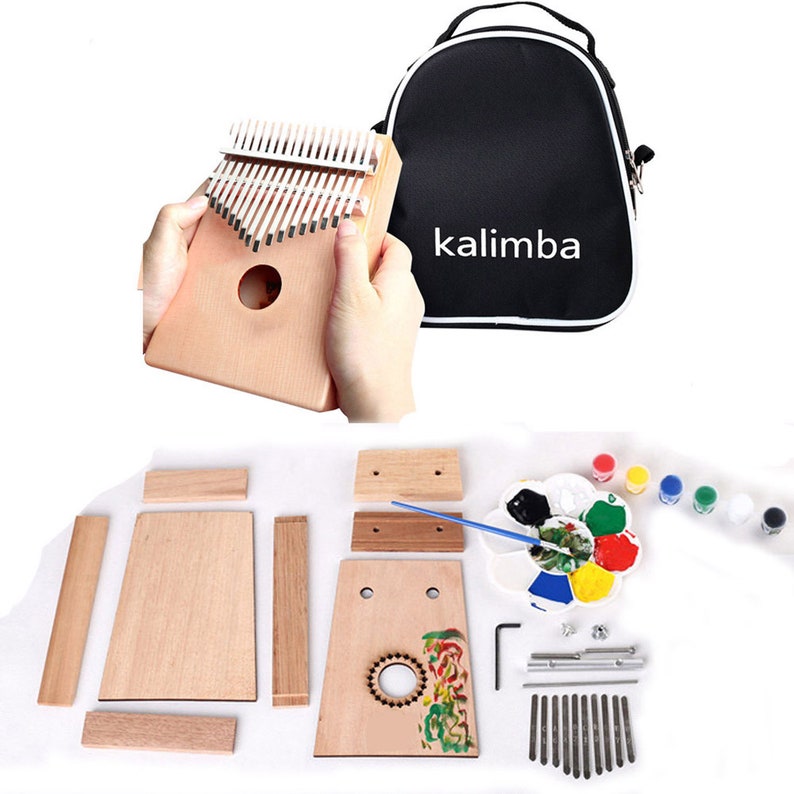 DIY Thumb Piano Kalimba 10 Key Assembly Wood Finger Piano 10 Etsy