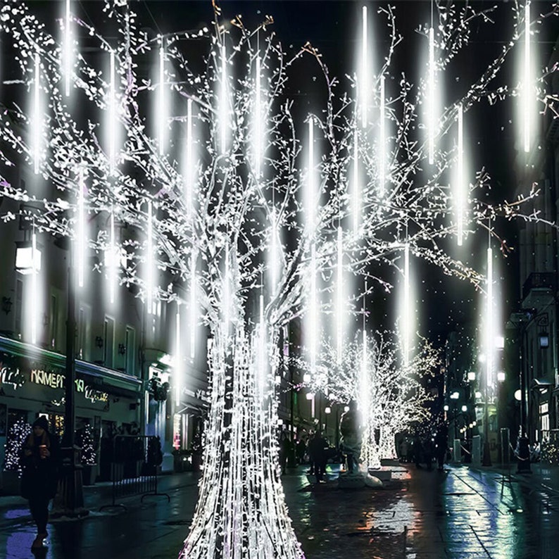 Meteor Shower Lights Christmas Lights Waterproof Plug in Etsy