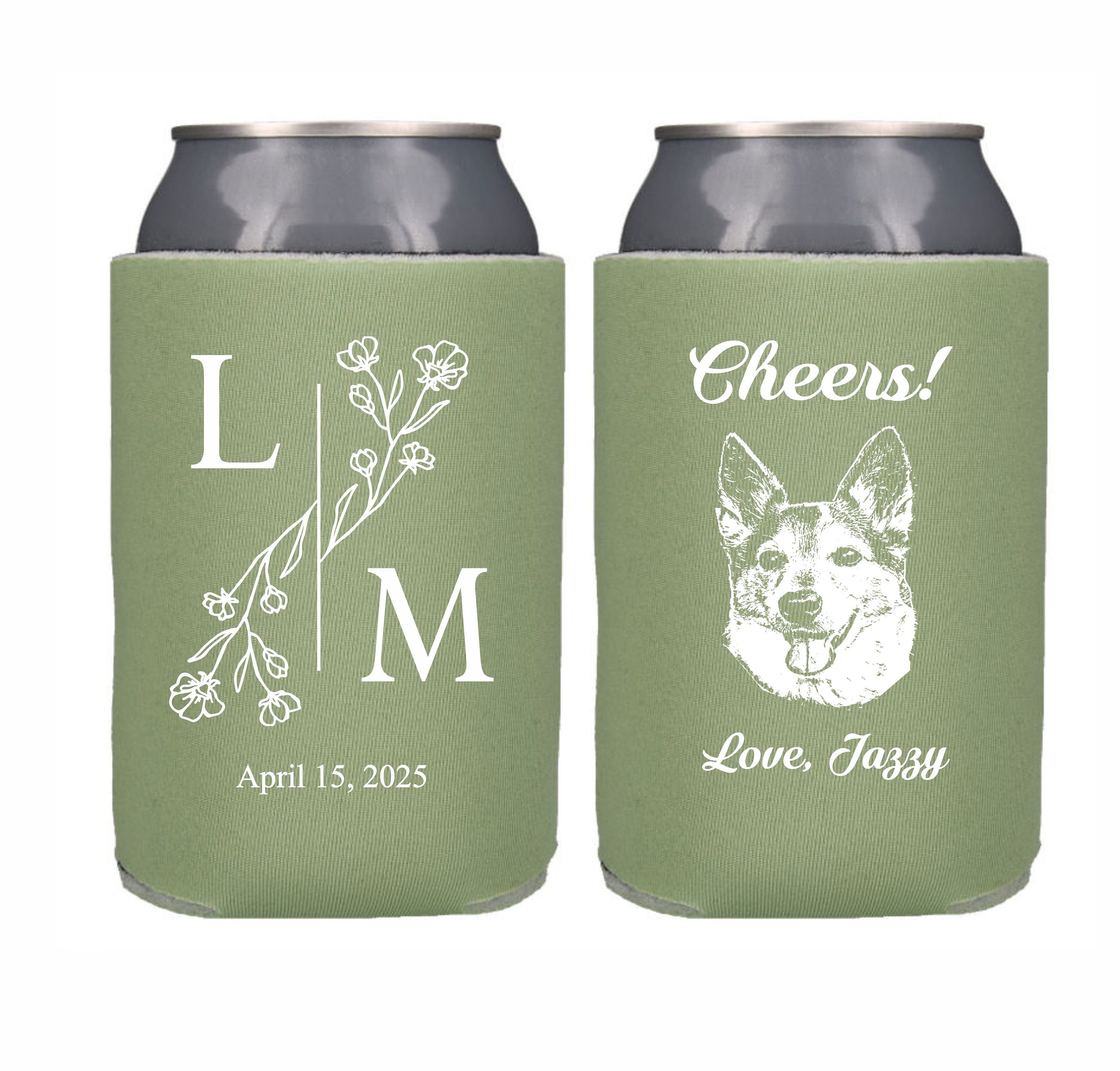 Personalized Cheers Y'all Wedding Can Cooler – Style #409 – Fall For Design