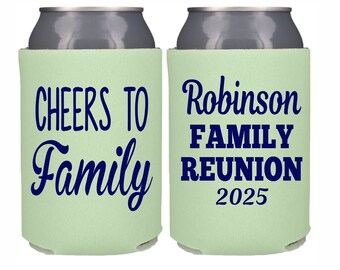 Family Reunion Can Cooler Reunion Party Family, Custom Family Can Beer Cup Holders, Family Party Favors, Family Name Can Holders