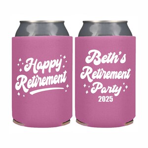 Womens Retirement Party Favor Can Cooler Retired Woman Gift Retirement Party Celebration Gift for Her, Retro Theme Retirement Party Decor