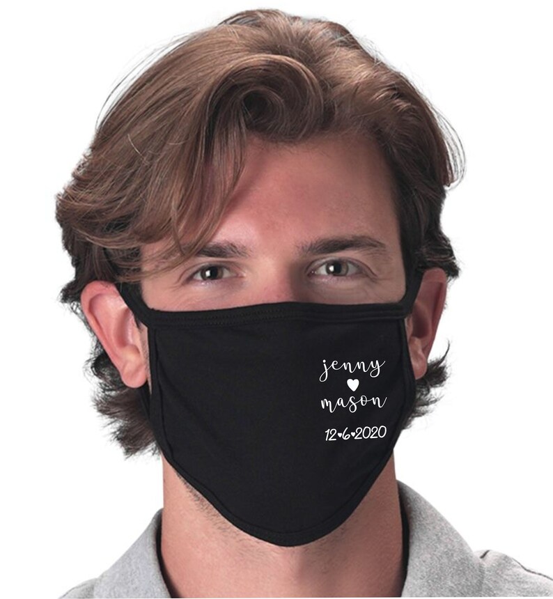 Wedding Face Masks for Guests Custom Personalized Face