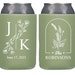Personalized Wedding Can Cooler, Floral Wedding Initials Can Cooler, Flower Theme Garden Wedding, Custom Can Cooler, Beer Huggers, W2 