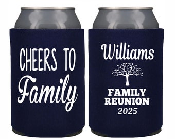 Family Reunion Can Cooler Reunion Party Family, Custom Family Can Beer Cup Holders, Family Party Favors, Family Name Can Holders