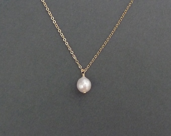 Pearl Necklace June Birthstone Freshwater Pearl Necklace Gift - Etsy