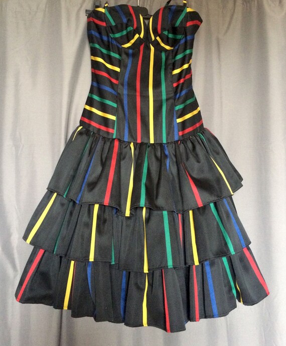 Dress POPY MORENI vintage dress backless strapless