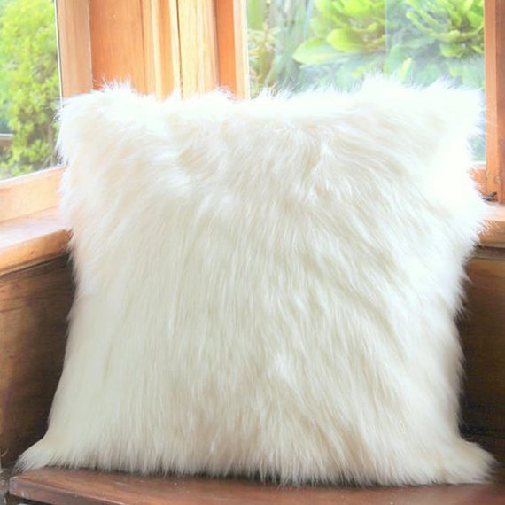 real fur cushions