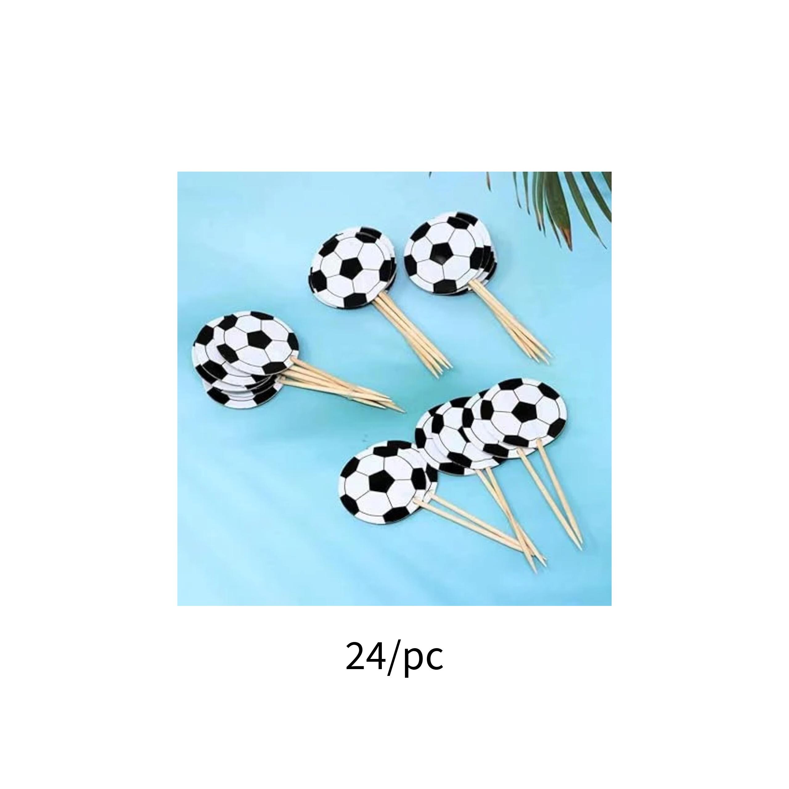24 Stück Fußball-Cupcake-Topper – Rugby-Ball Design, Für Sport-Partys, Geburtstage, Babypartys