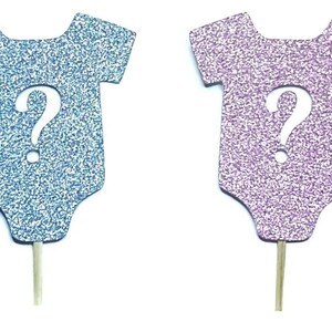 Sexe révélé ? Grenouillère pour cupcakes (10/pièce bleu et rose), décorations à paillettes, baby shower, soirées révélatrices de genre